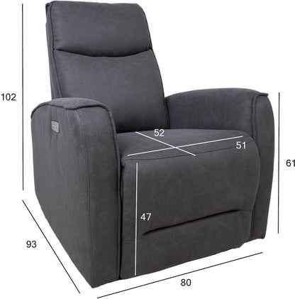Lounge Chair Buster | size: Width: 80cm, Height: 102cm, Depth: 93cm | color: Gray | image: 9 | variant: 1004774
