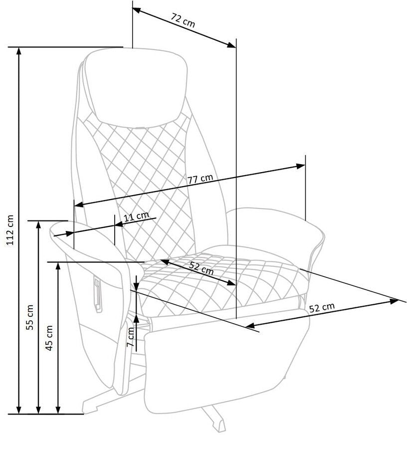 Lounge Chair Camaro | size: Width: 77cm, Height: 112cm, Depth: 72cm | color: Gray | image: 9 | variant: 1011401
