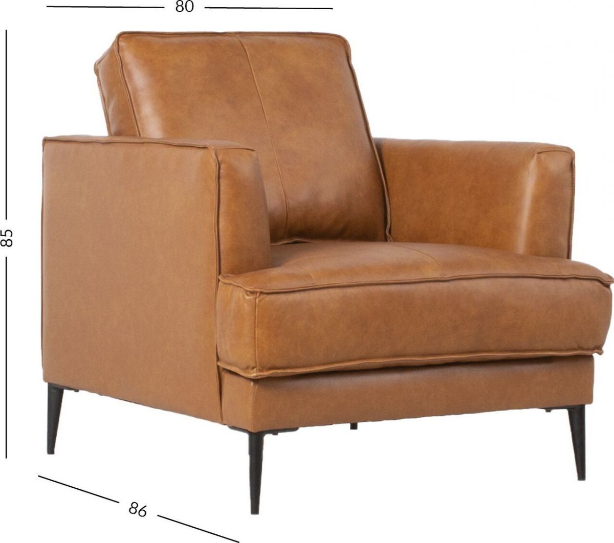 Lounge Chair Canterbury | size: Width: 80cm, Height: 85cm, Depth: 86cm | color: Brown | image: 7 | variant: 1005381