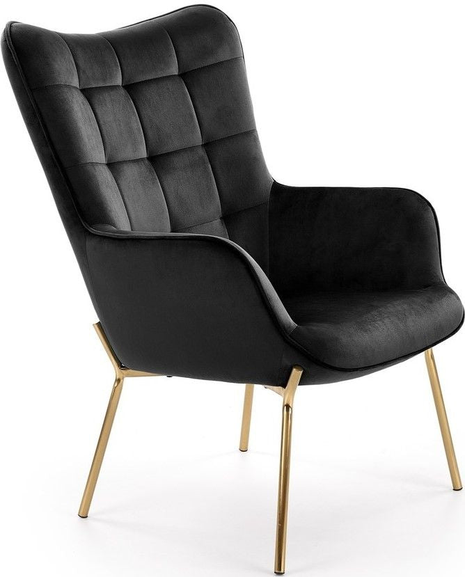 Lounge Chair Castel 2 | size: Width: 71cm, Height: 97cm, Depth: 79cm | color: Black | image: 1 | variant: 1004598