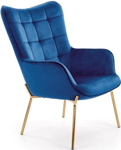 Lounge Chair Castel 2 | size: Width: 71cm, Height: 97cm, Depth: 79cm | color: Blue | image: 1 | variant: 1004599