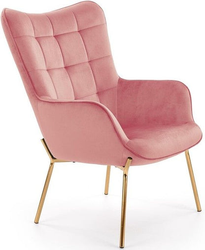 Lounge Chair Castel 2 | size: Width: 71cm, Height: 97cm, Depth: 79cm | color: Pink | image: 1 | variant: 1004600
