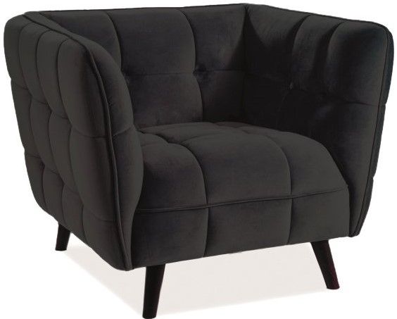 Lounge Chair Castello 1 | size: Width: 92cm, Height: 78cm, Depth: 85cm | color: Black | image: 1 | variant: 1004969