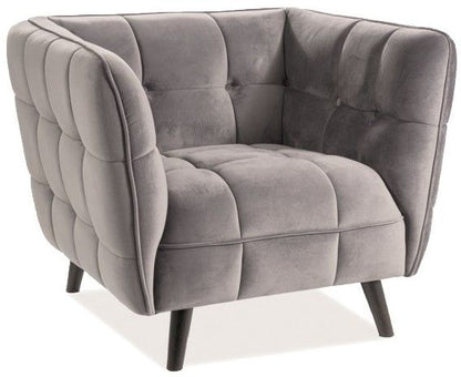 Lounge Chair Castello 1 | size: Width: 92cm, Height: 78cm, Depth: 85cm | color: Gray | image: 1 | variant: 1004971