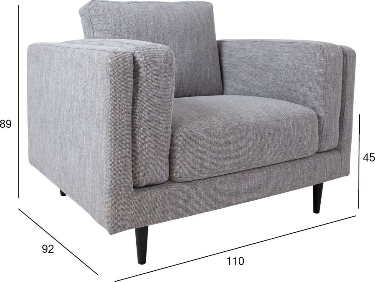 Lounge Chair Colchester | size: Width: 110cm, Height: 89cm, Depth: 92cm | color: Gray | image: 8 | variant: 1005384