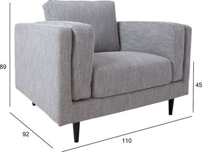 Lounge Chair Colchester | size: Width: 110cm, Height: 89cm, Depth: 92cm | color: Gray | image: 8 | variant: 1005384