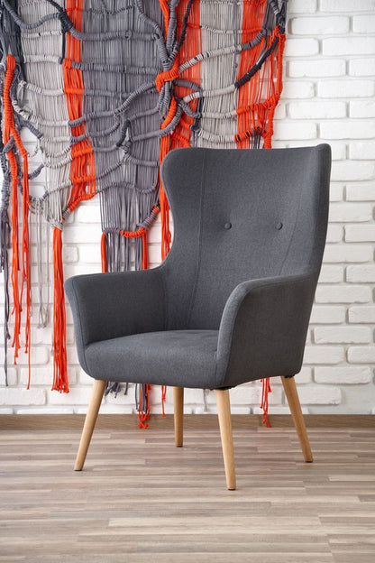 Lounge Chair Cotto | size: Width: 73cm, Height: 99cm, Depth: 76cm | color: Gray | image: 1 | variant: 1004624