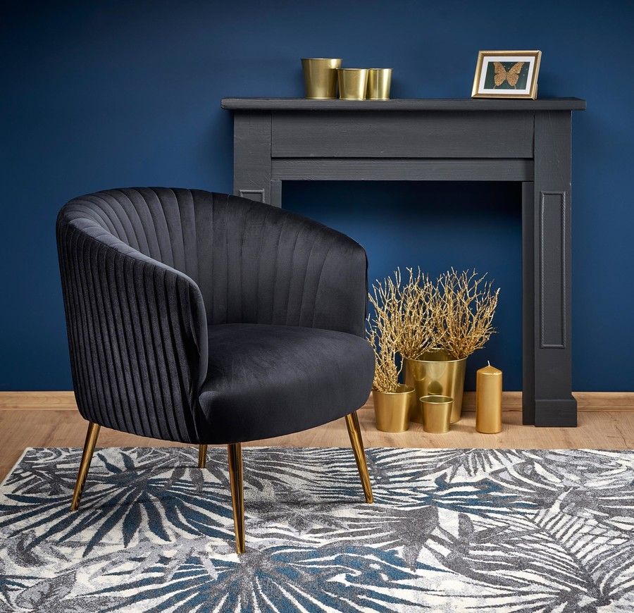 Lounge Chair Crown | size: Width: 78cm, Height: 80cm, Depth: 72cm | color: Black | image: 8 | variant: 1004631