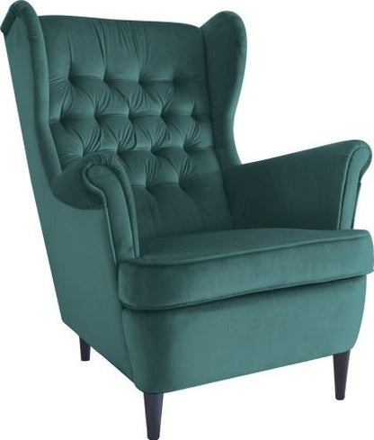 Lounge Chair Derby | size: Width: 68cm, Height: 101cm, Depth: 90cm | color: Green | image: 1 | variant: 1004054