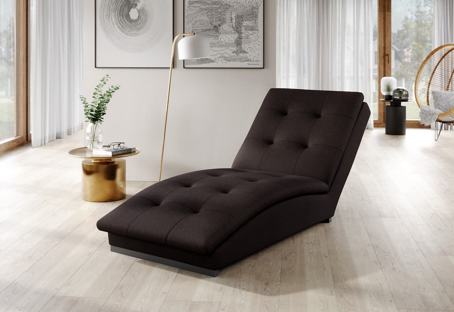 Lounge Chair Doro | size: Width: 85cm, Height: 95cm, Depth: 170cm | color: Flores | image: 1 | variant: 1004312