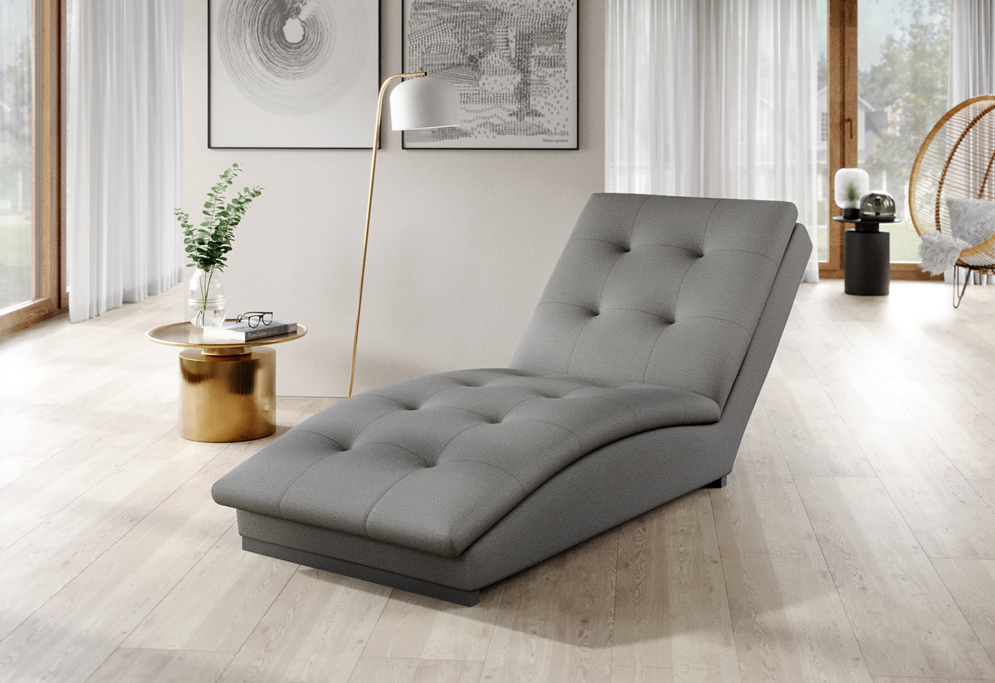 Lounge Chair Doro | size: Width: 85cm, Height: 95cm, Depth: 170cm | color: Gojo | image: 1 | variant: 1004293