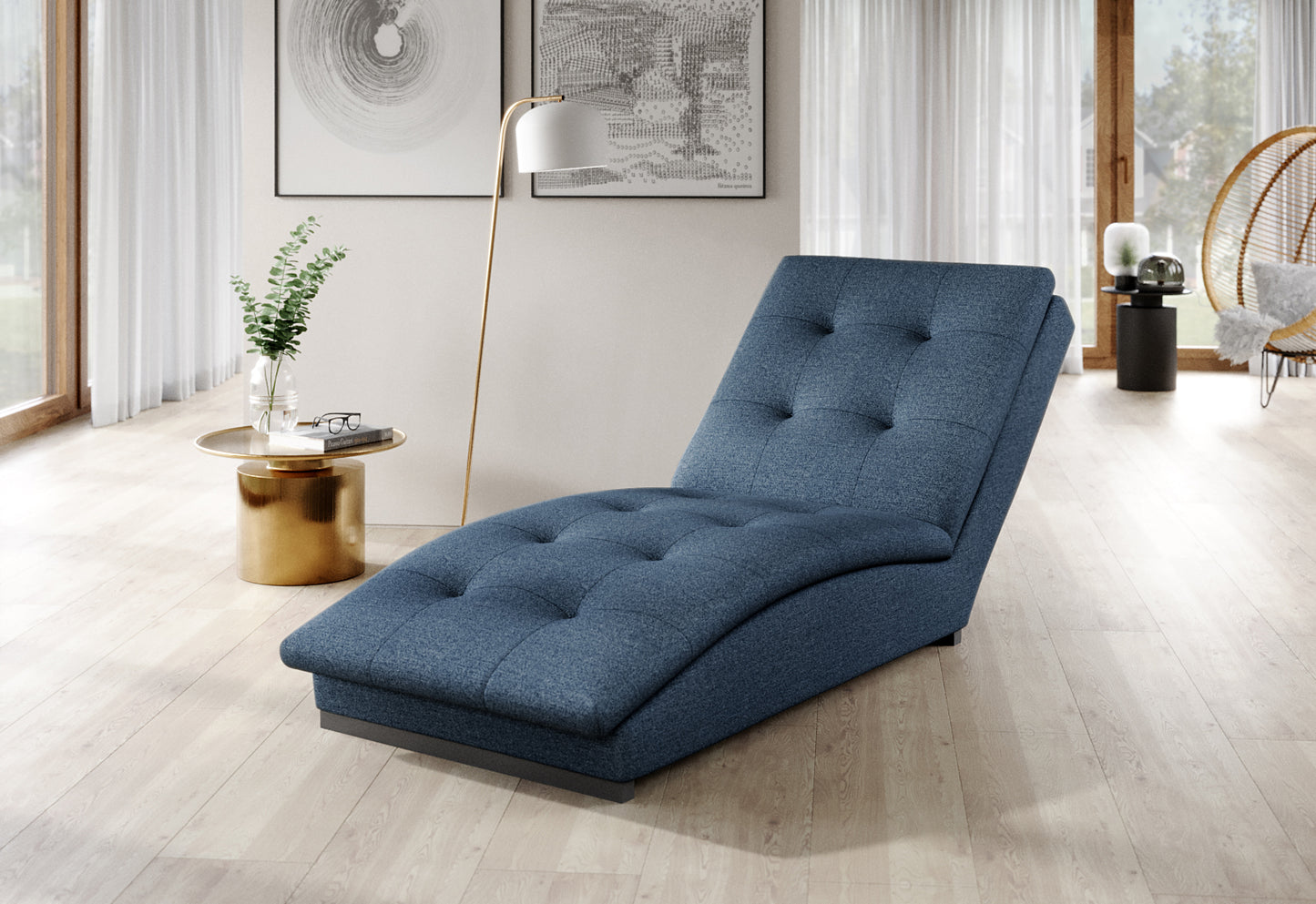 Lounge Chair Doro | size: Width: 85cm, Height: 95cm, Depth: 170cm | color: Gojo | image: 1 | variant: 1004325
