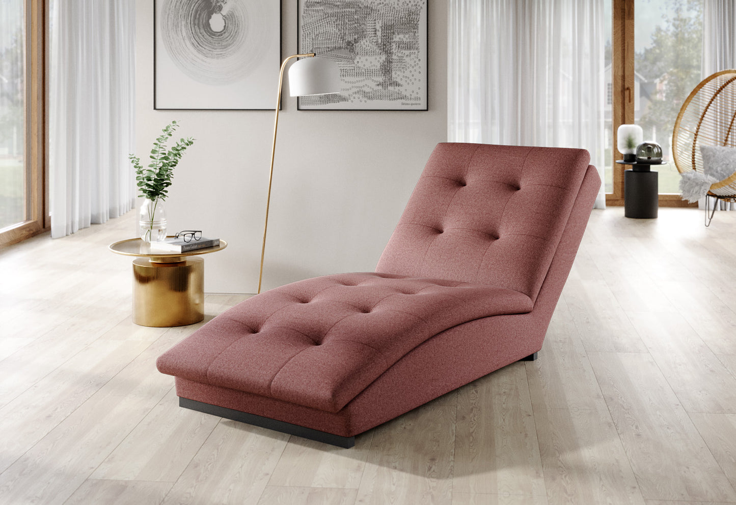 Lounge Chair Doro | size: Width: 85cm, Height: 95cm, Depth: 170cm | color: Lukso | image: 1 | variant: 1004315