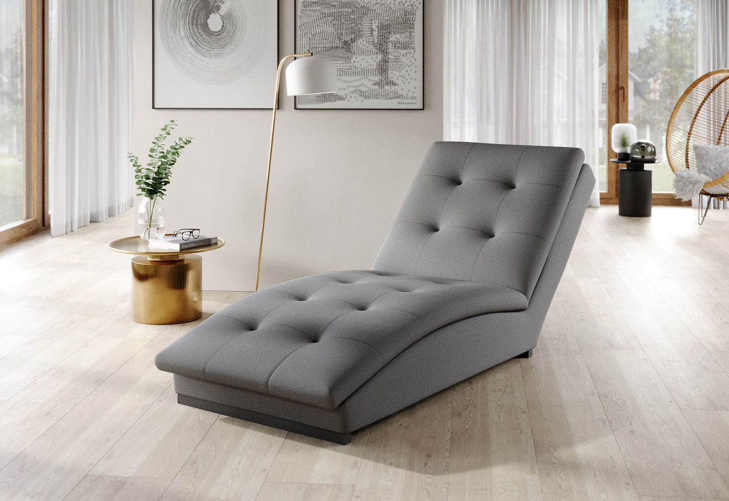 Lounge Chair Doro | size: Width: 85cm, Height: 95cm, Depth: 170cm | color: Nube | image: 1 | variant: 1004291