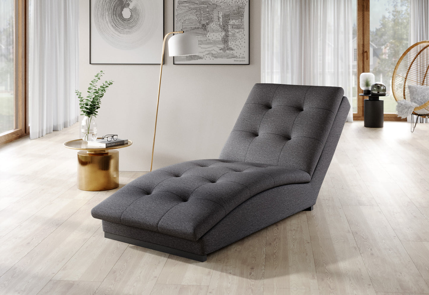 Lounge Chair Doro | size: Width: 85cm, Height: 95cm, Depth: 170cm | color: Poco | image: 1 | variant: 1004296