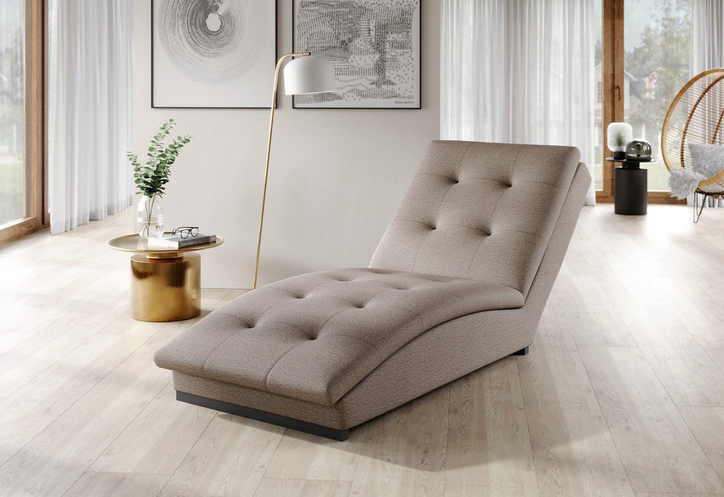 Lounge Chair Doro | size: Width: 85cm, Height: 95cm, Depth: 170cm | color: Poco | image: 1 | variant: 1004306