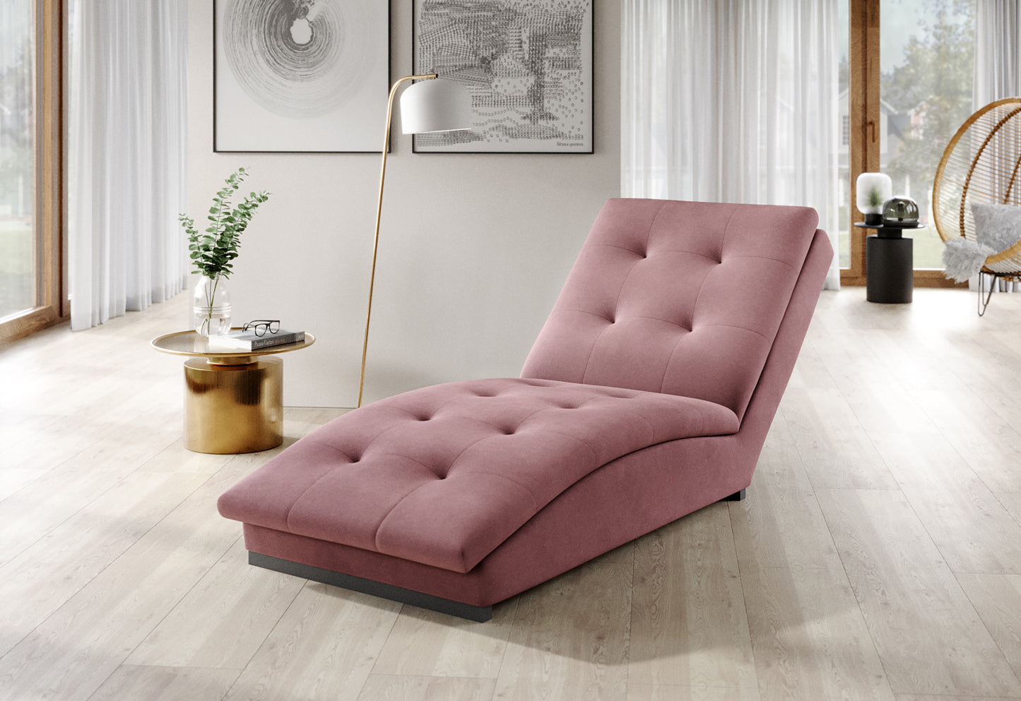 Lounge Chair Doro | size: Width: 85cm, Height: 95cm, Depth: 170cm | color: Velvetmat | image: 1 | variant: 1004317