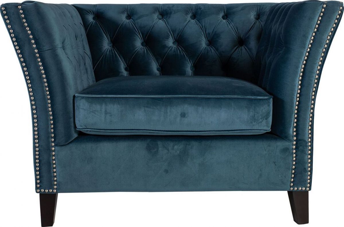 Lounge Chair East Corby | size: Width: 113cm, Height: 78cm, Depth: 86cm | color: Blue | image: 2 | variant: 1005116