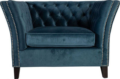 Lounge Chair East Corby | size: Width: 113cm, Height: 78cm, Depth: 86cm | color: Blue | image: 2 | variant: 1005116