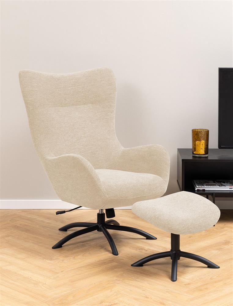Lounge Chair East Haapsalu | size: Width: 76cm, Height: 105cm, Depth: 86cm | color: Beige | image: 8 | variant: 1005961