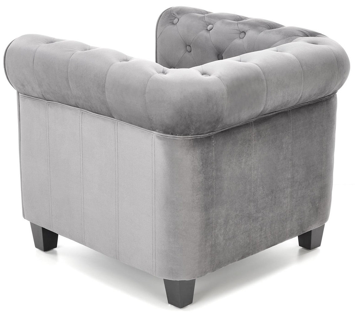Lounge Chair Eriksen | size: Width: 62cm, Height: 73cm, Depth: 75cm | color: Gray | image: 3 | variant: 1004643