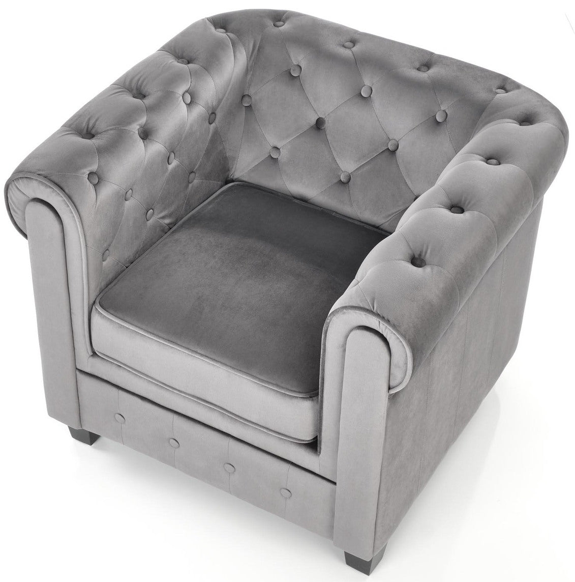 Lounge Chair Eriksen | size: Width: 62cm, Height: 73cm, Depth: 75cm | color: Gray | image: 5 | variant: 1004643