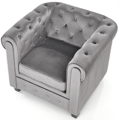 Lounge Chair Eriksen | size: Width: 62cm, Height: 73cm, Depth: 75cm | color: Gray | image: 5 | variant: 1004643