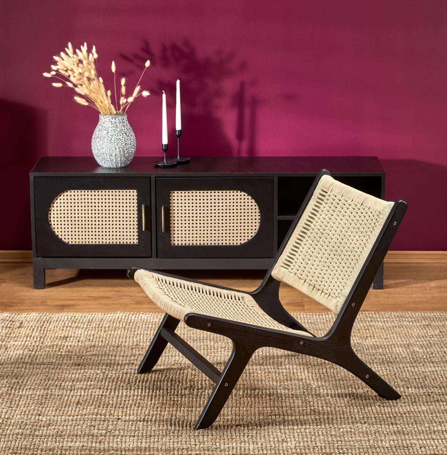 Lounge Chair Foden | size: Width: 65cm, Height: 74cm, Depth: 84cm | color: Beige/Black | image: 2 | variant: 1012974