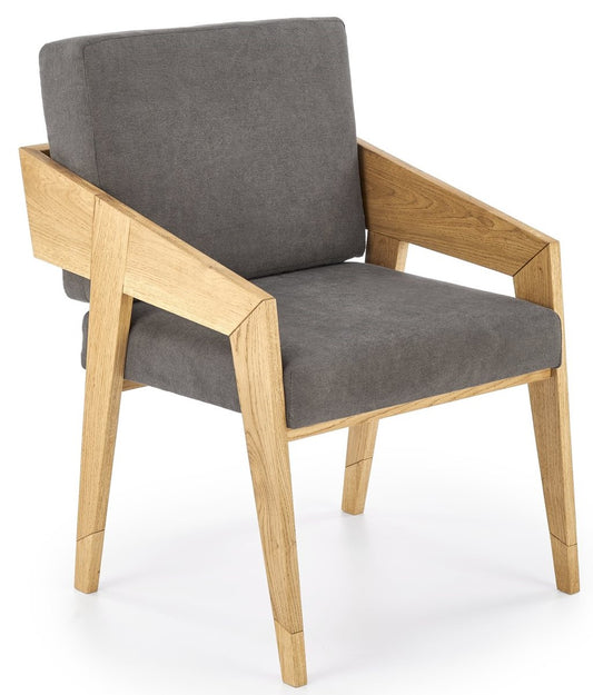 Lounge Chair Freedom | size: Width: 61cm, Height: 90cm, Depth: 67cm | color: Oak/Grey | image: 1 | variant: 1012980