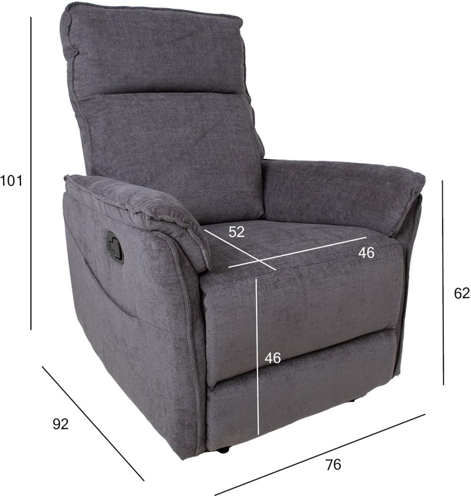 Lounge Chair Gerry | size: Width: 76cm, Height: 101cm, Depth: 92cm | color: Gray | image: 10 | variant: 1004819