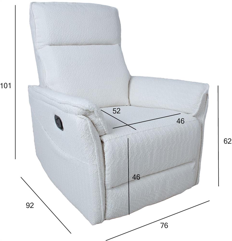 Lounge Chair Gerry | size: Width: 76cm, Height: 101cm, Depth: 92cm | color: White | image: 9 | variant: 1004821
