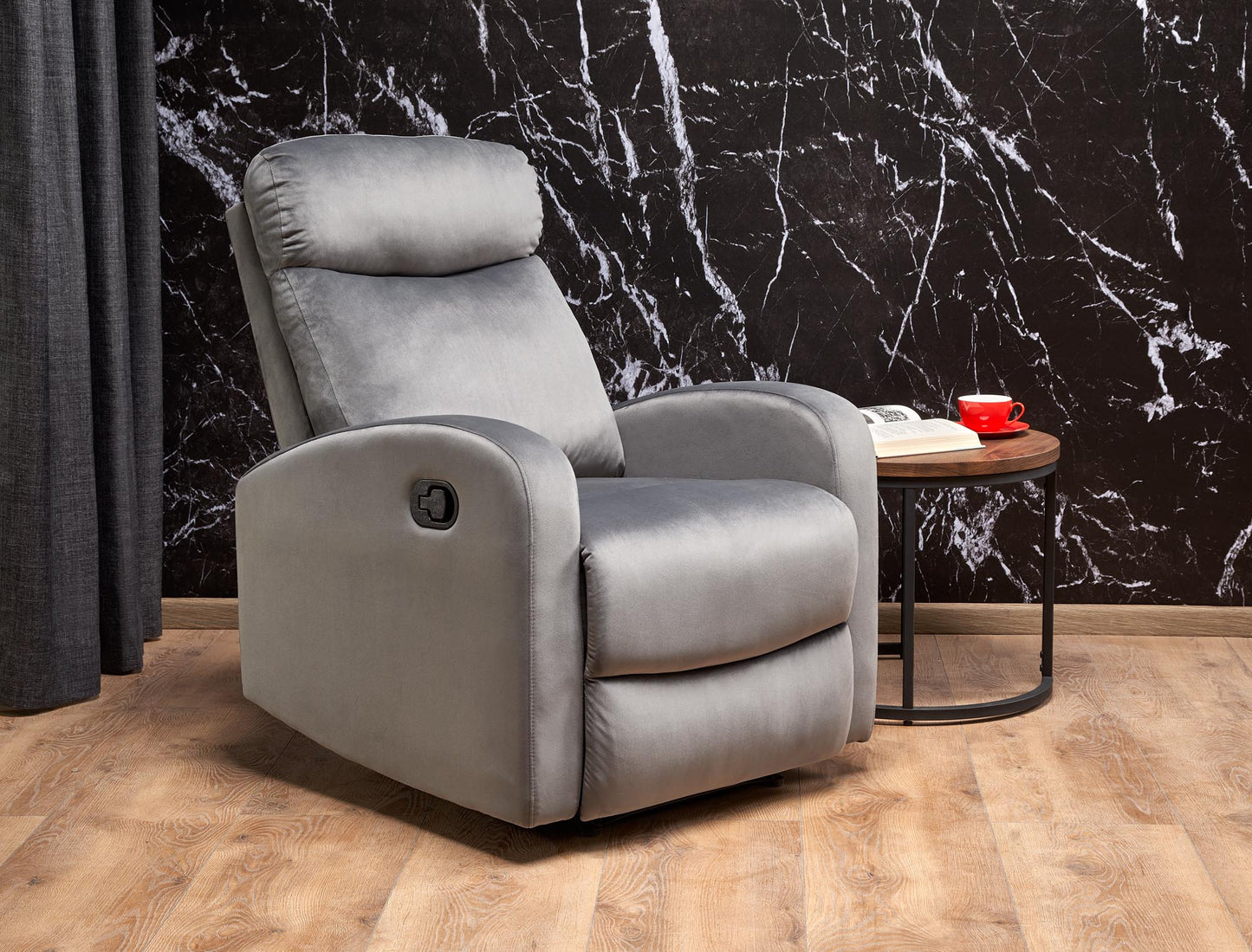 Lounge Chair Gorizia | size: Width: 75cm, Height: 90cm, Depth: 95cm | color: Gray | image: 2 | variant: 1002854
