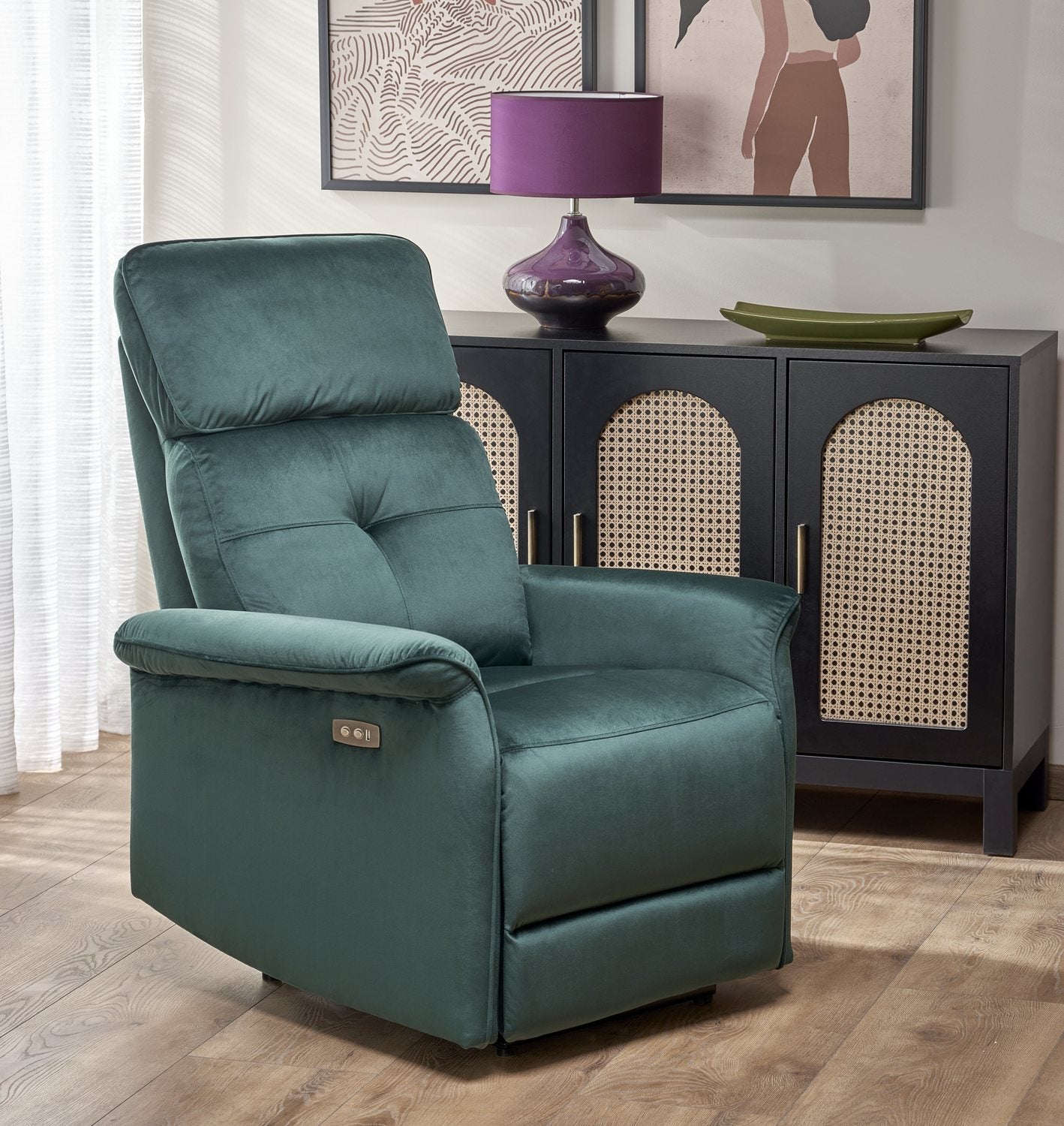 Lounge Chair Gorizia | size: Width: 75cm, Height: 90cm, Depth: 95cm | color: Green | image: 2 | variant: 1002853