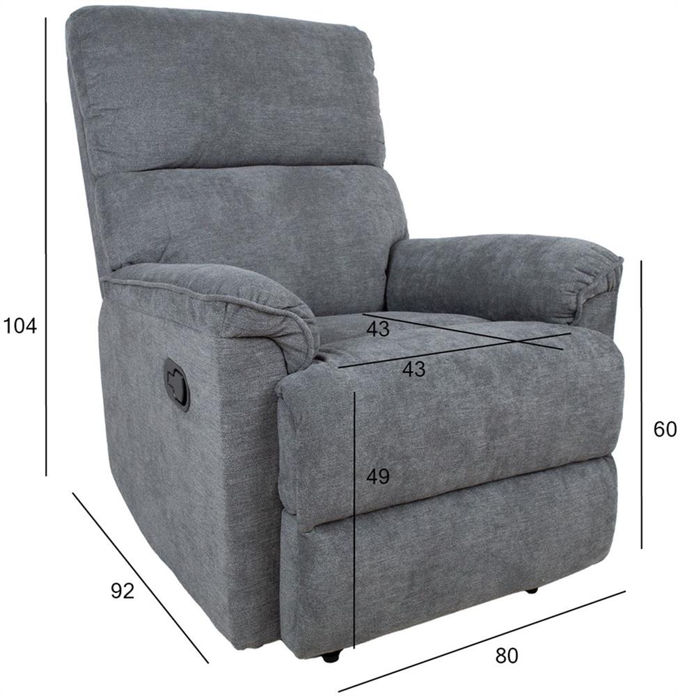 Lounge Chair Gustav 1 | size: Width: 80cm, Height: 104cm, Depth: 92cm | color: Gray | image: 10 | variant: 1004840
