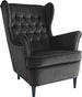 Lounge Chair Harry 1 | size: Width: 68cm, Height: 101cm, Depth: 90cm | color: Black | image: 1 | variant: 1004992