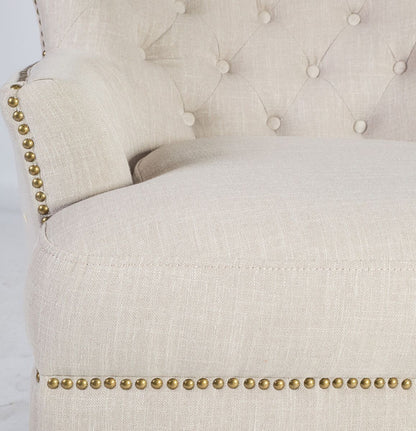 Lounge Chair Holmes 2 | size: Width: 85cm, Height: 98cm, Depth: 79cm | color: Beige | image: 3 | variant: 1011400