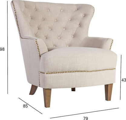 Lounge Chair Holmes 2 | size: Width: 85cm, Height: 98cm, Depth: 79cm | color: Beige | image: 5 | variant: 1011400