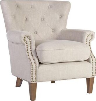 Lounge Chair Holmes | size: Width: 80cm, Height: 86cm, Depth: 78cm | color: Beige | image: 1 | variant: 1011396