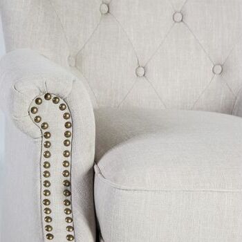 Lounge Chair Holmes | size: Width: 80cm, Height: 86cm, Depth: 78cm | color: Beige | image: 3 | variant: 1011396