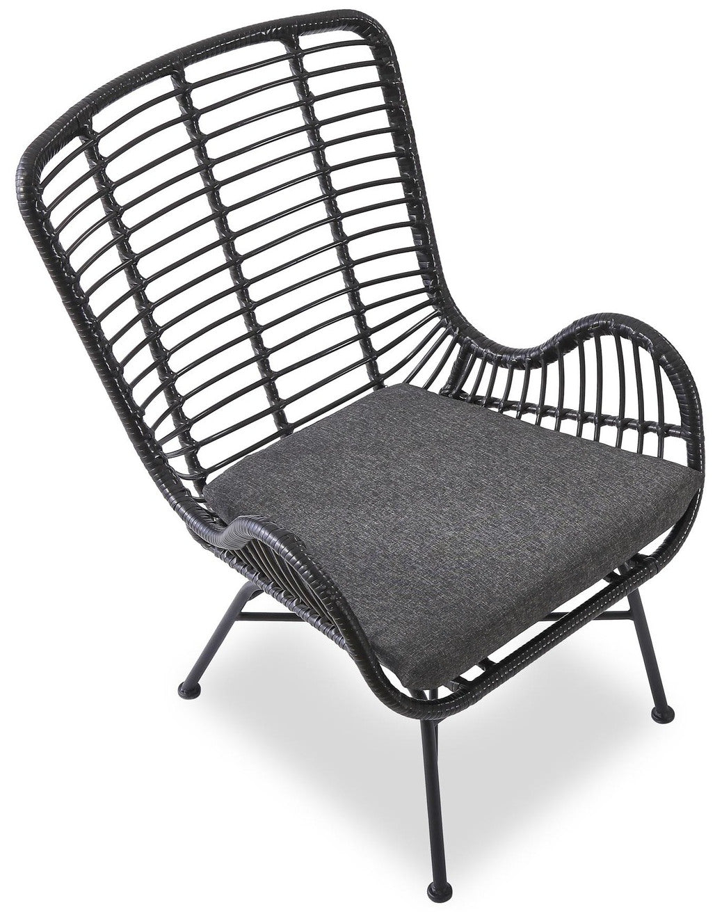 Lounge Chair Ikaro 2 | size: Width: 71cm, Height: 94cm, Depth: 70cm | color: Black | image: 3 | variant: 1016822