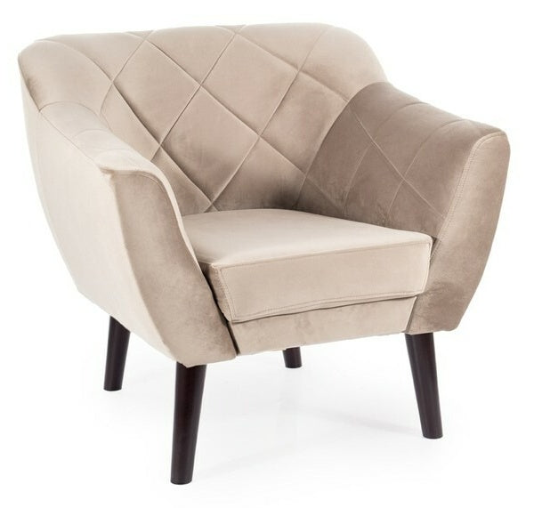 Lounge Chair Karo 1 | size: Width: 78cm, Height: 76cm, Depth: 75cm | color: Beige | image: 0 | variant: 1005006