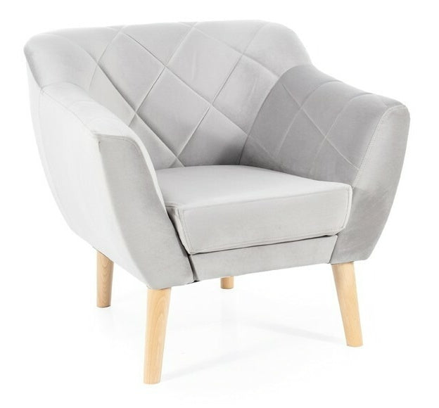 Lounge Chair Karo 1 | size: Width: 78cm, Height: 76cm, Depth: 75cm | color: Gray | image: 0 | variant: 1005004