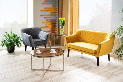 Lounge Chair Karo 1 | size: Width: 78cm, Height: 76cm, Depth: 75cm | color: Gray | image: 3 | variant: 1005002