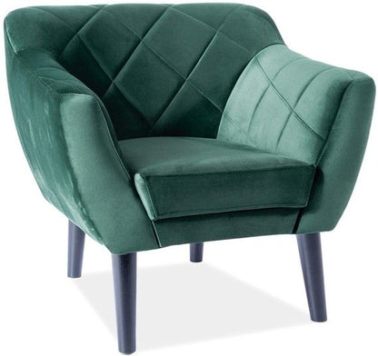 Lounge Chair Karo 1 | size: Width: 78cm, Height: 76cm, Depth: 75cm | color: Green | image: 1 | variant: 1005003