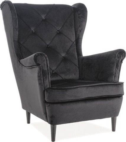 Lounge Chair Lady | size: Width: 75cm, Height: 101cm, Depth: 85cm | color: Black | image: 1 | variant: 1005015