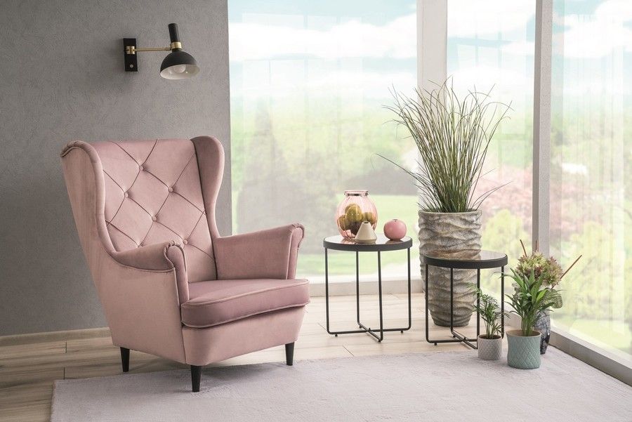 Lounge Chair Lady | size: Width: 75cm, Height: 101cm, Depth: 85cm | color: Pink | image: 3 | variant: 1005016