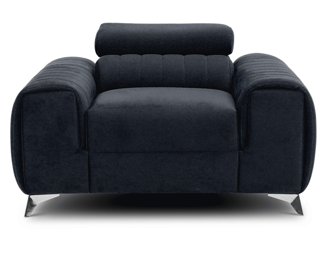 Lounge Chair Laurence | size: Width: 125cm, Height: 105cm, Depth: 97cm | color: Monolith | image: 0 | variant: 1004350