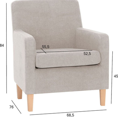 Lounge Chair Leene | size: Width: 68.5cm, Height: 84cm, Depth: 76cm | color: Beige | image: 6 | variant: 1004859
