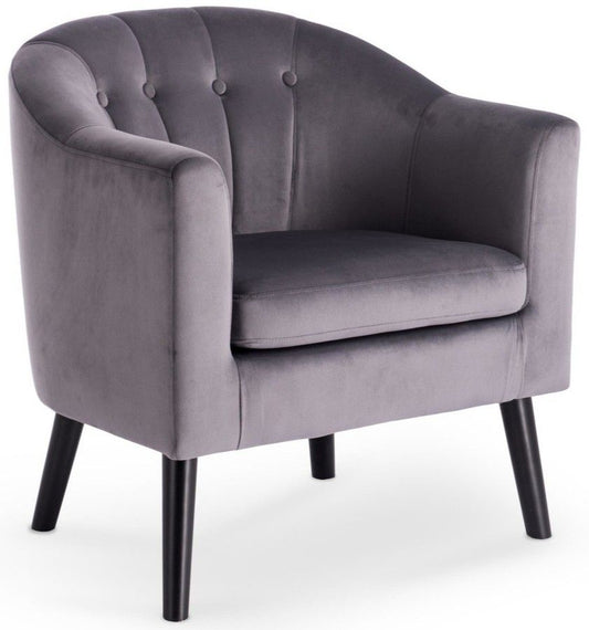 Lounge Chair Livorno | size: Width: 70cm, Height: 75cm, Depth: 64cm | color: Gray | image: 1 | variant: 1002777