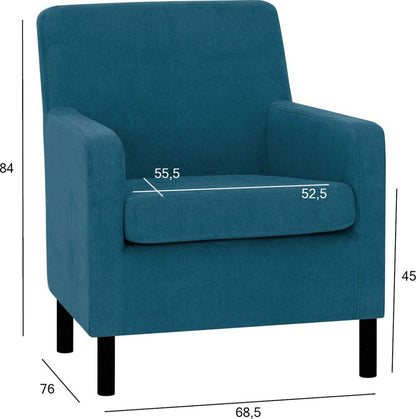 Lounge Chair Loone | size: Width: 68.5cm, Height: 84cm, Depth: 76cm | color: Blue | image: 5 | variant: 1004863